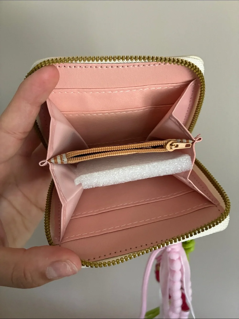 Strawberry Shortcake Pink Charm Wallet Keychain